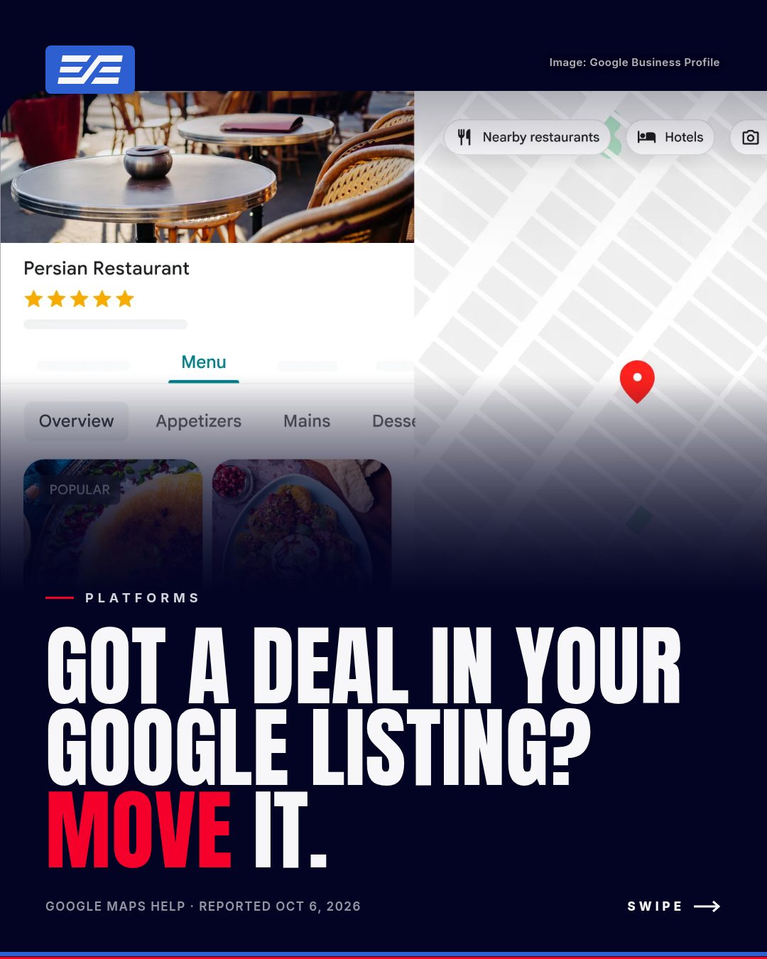 Got a Deal in Your Google Listing? Move It.