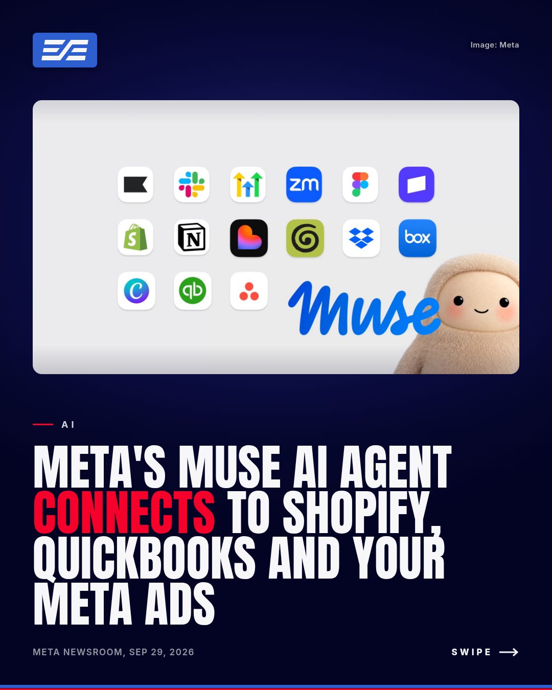Meta's Muse AI Agent Connects to Shopify, QuickBooks and Your Meta Ads